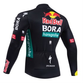 Maglia 2024 BORA-Hansgrohe Bull Manica Lunga Nero Rosso
